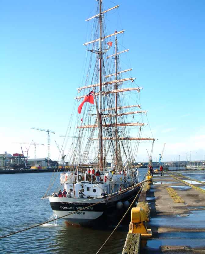 The Prince William berthed at Tyne Commission Quay North Shields. 13 Sept 2004. 8:51am